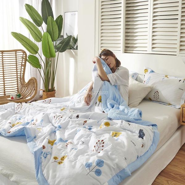 

comforters & sets the air-conditioning summer cooler quilt printing, bed dormitory machine wash