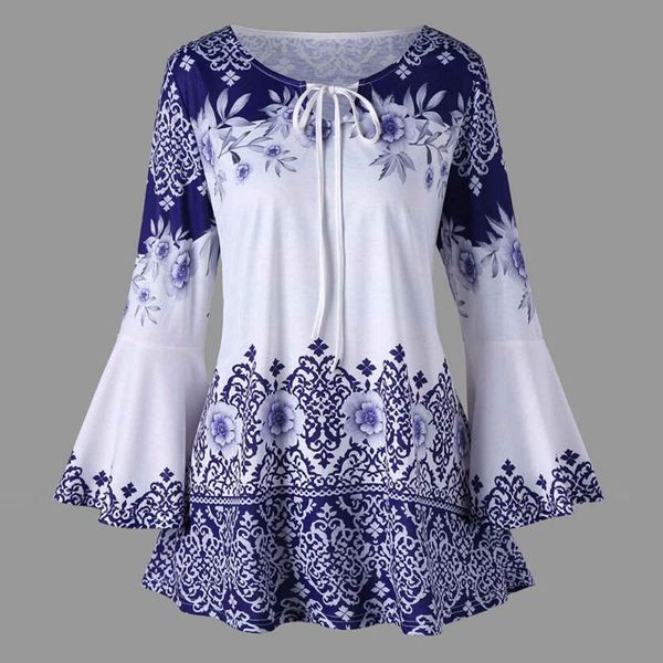 

graphic t shirts woman tshirts aesthetic fashion womens plus size printed flare sleeve keyhole t-shirts t-shirty damskie women's t-shi, White