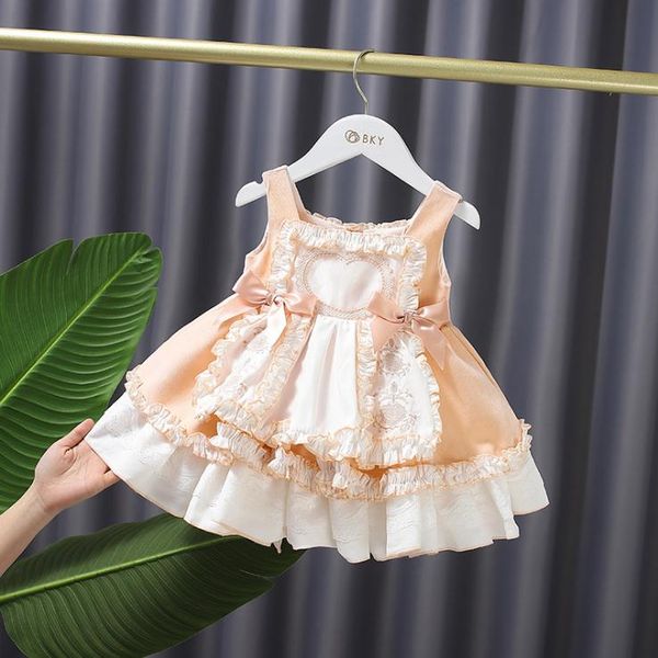 Mädchen Lolita Partykleid 2021 Sommer Baby, Kleinkind Spitze Rüschen Schmetterling Geburtstag Tutu Kleider schöne Kleinkind Prinzessin Kleidung S1053