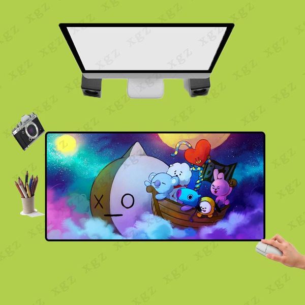 

mouse pads & wrist rests xgz funny anime large gaming non-slip pad computer gamer mausepad keyboard lock edge notebook lapmats xxl