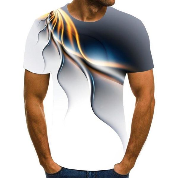 

3d trend colorful star pattern printing casual t shirt short sleeves, White;black