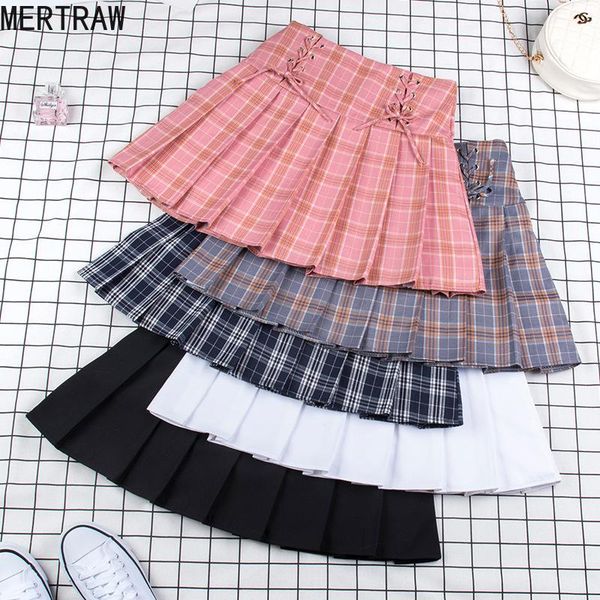 

skirts harajuku preppy style plaid skirt mini cute japanese school uniform lady jupe kawaii saia faldas denim, Black