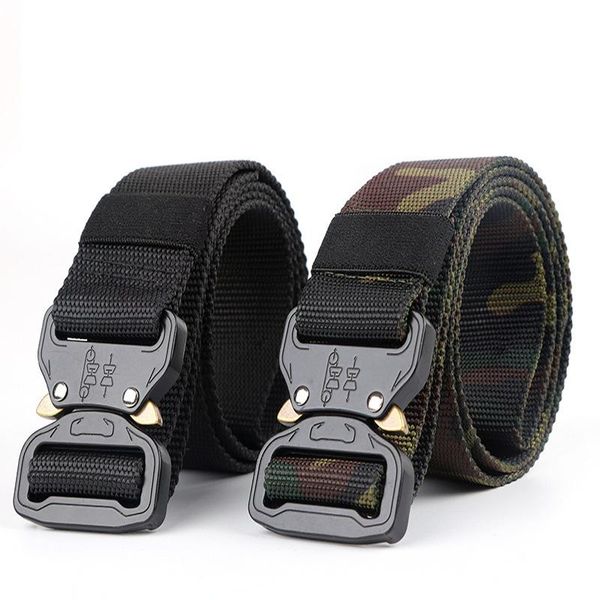 

tactical nylon belt outdoor men army 120cm molle military swat combat belts knock off survival waist battle dropship support, Black;gray