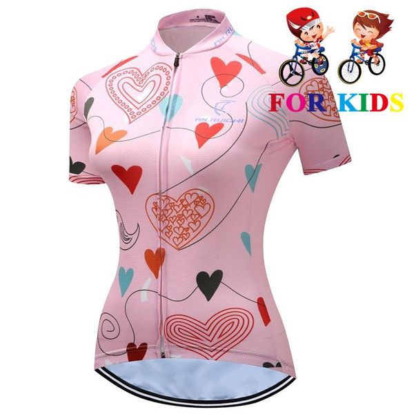 

jersey set summer short-sleeved breathable quick-drying roller skating clothing bike sports suit pink children's cycling racing sets, Black;blue