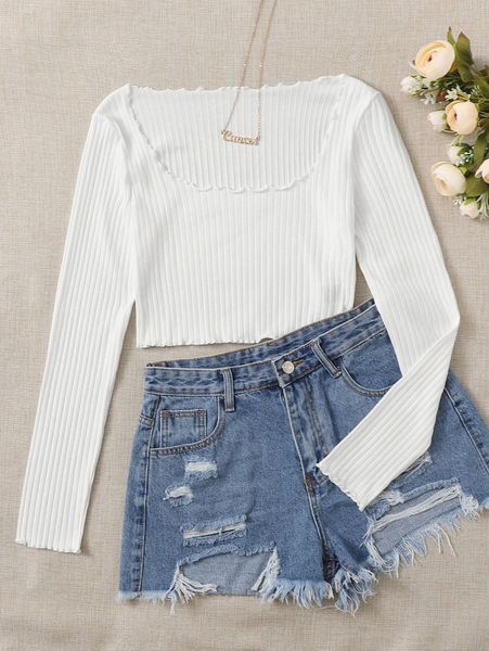 

plus ribbed lettuce-edge crop e8zh#, Black