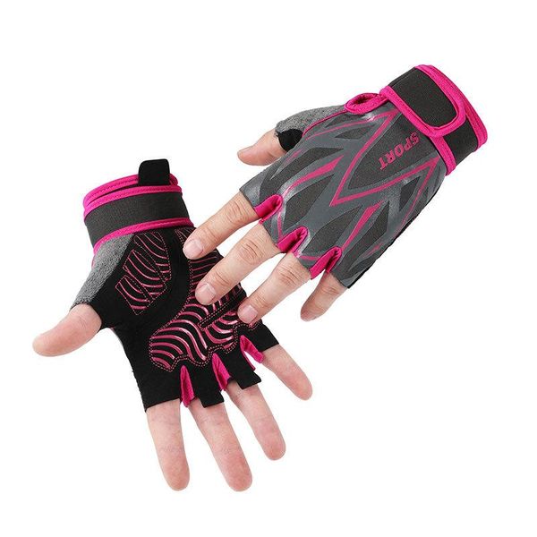 

cycling gloves fitness half-finger lengthened wristband sports protective equipment barbell dumbbell non-slip one on behalf, Black