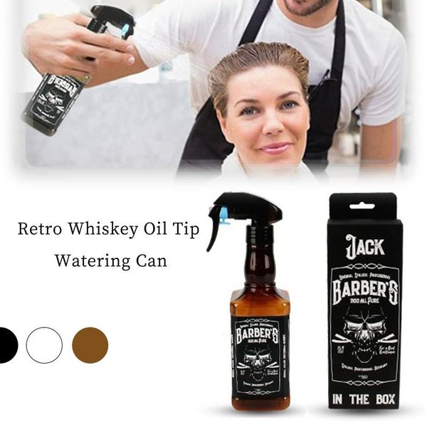 

storage bottles & jars three-color 500ml beauty salon spray bottle retro whiskey oil head watering can water sprayer barber hair tools