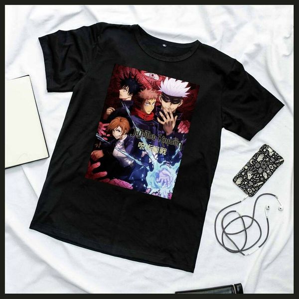 

jujutsu kaisen poster season 1 anime classic classic t-shirt, White;black