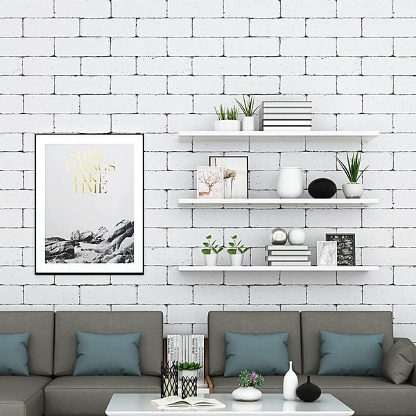

wallpapers 10m waterproof pvc retro white brick wallpaper for bedroom living room office kitchen wall papers home decor