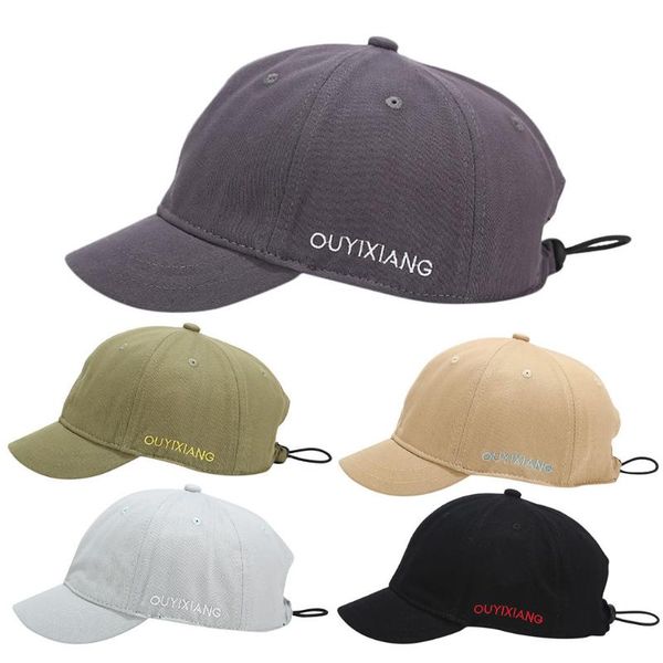 

men and women letter colorful baseball cap vintage adjustable sun hat casual outdoor sports cap3.3 hats, Black;white