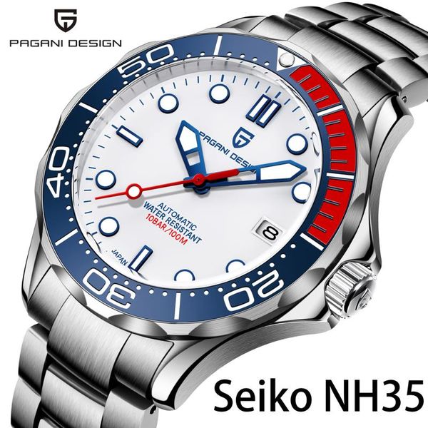 

wristwatches pagani design automatic mechanical watch men's business stainless steel waterproof nh35, Slivery;brown