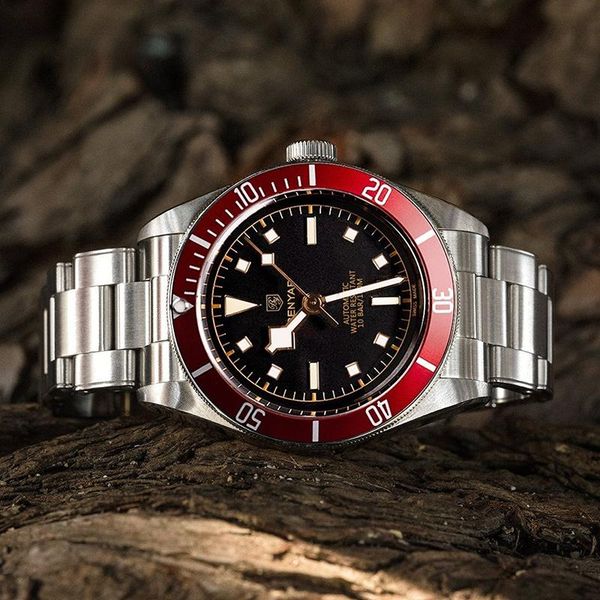 

wristwatches benyar design 2021 brand men's military sport watch automatic mechanical watches waterproof stainless steel luxury men, Slivery;brown