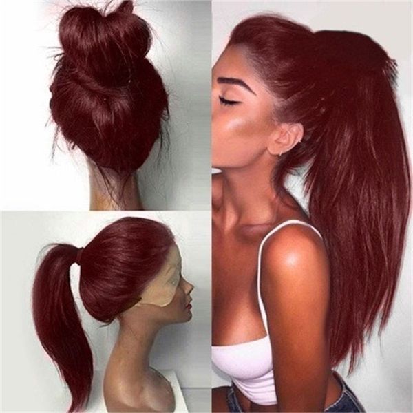 

fiber chemical wig women's front lace headgear black wig