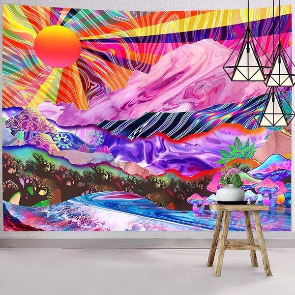 

tapestries hippie mountain mushroom wall tapestry home dÃ©cor