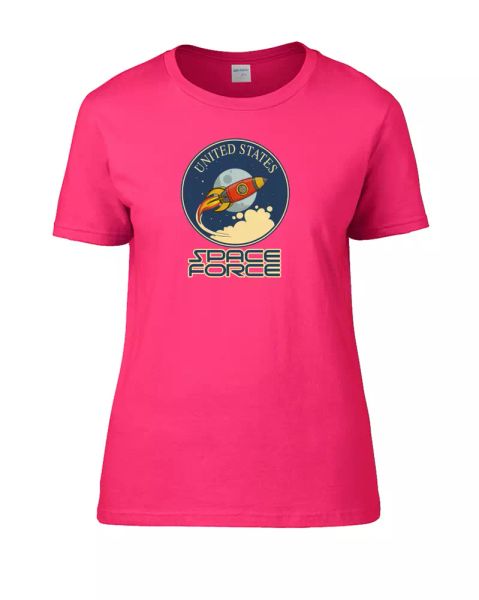 

united states space force icon logo- women's t-shirt, White;black