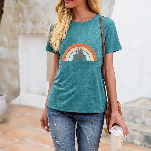 

women's short sleeve ms. t-shirt leisure print flood women streetwear female t-shirts, White