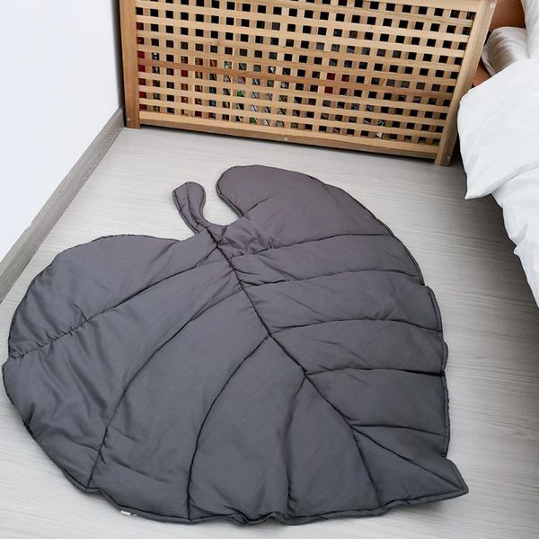 

carpets ins cotton leaf shape baby blanket play mat children climbing pad cartoon infant creeping playmat floor carpet home decorate