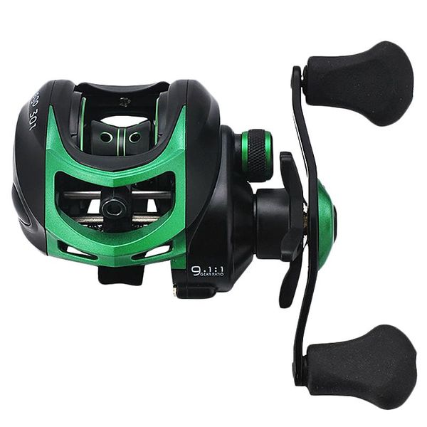 

baitcasting reels left hand lightweight fishing with 19+1 bb 17.6 lb drag power 9.1:1 gear ratio
