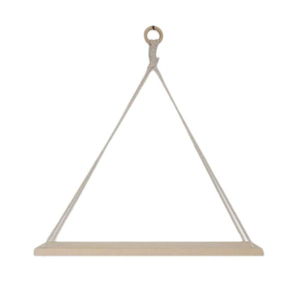 

hooks & rails 3pcs rack wooden shelving floating shelf plant flower pot premium wood swing hanging rope wall mounted crafts shelves