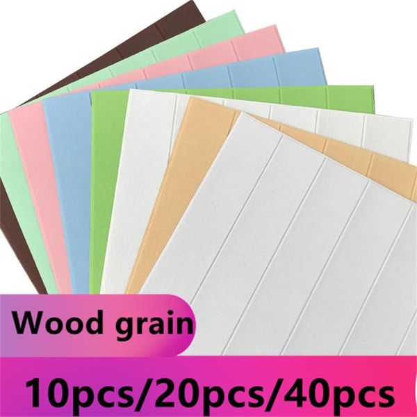 

wall stickers imitation wood grain wallpaper waterproof pe foam self-adhesive sticker panel for home interior decor