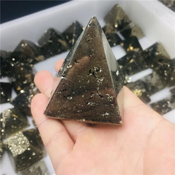 

decorative objects & figurines natural chalcopyrite pyramid crystal healing fengshui crystals