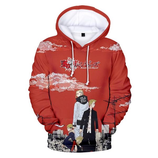 

men's hoodies & sweatshirts men women anime tokyo revengers hoodie manjiro sano graphic 3d cosplay manga boy girl kids clothes, Black