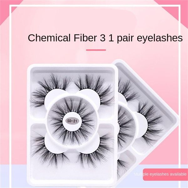 

pairs natural false eyelashes fake lashes long makeup 3d mink eyelash extension