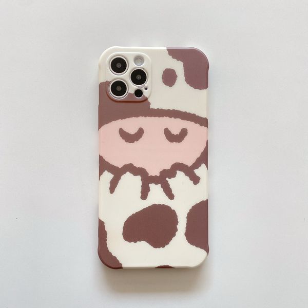 

block face cows liquid silicone rubber phone cases for iphone 12 11 pro promax x xs max 7 8 plus