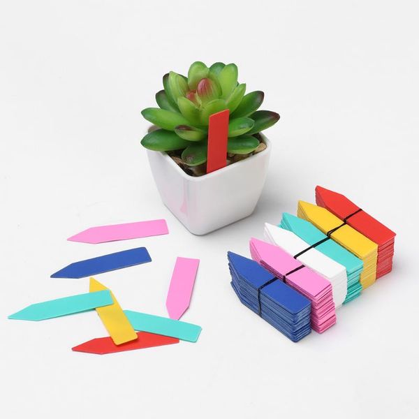 

planters & pots 100pcs reusable greenhouse waterproof plants seedling label garden tools classification plastic tags marker nursery pot