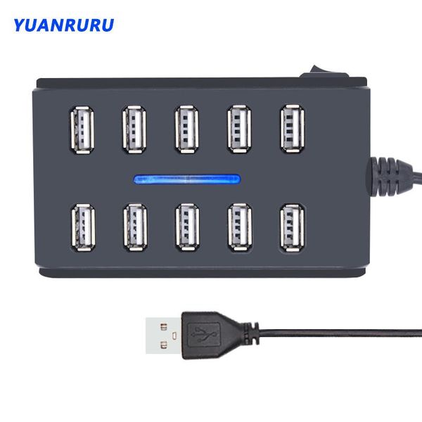 

hubs usb 2.0 hub 10 port multiple expander high speed multi splitter for pc laptop