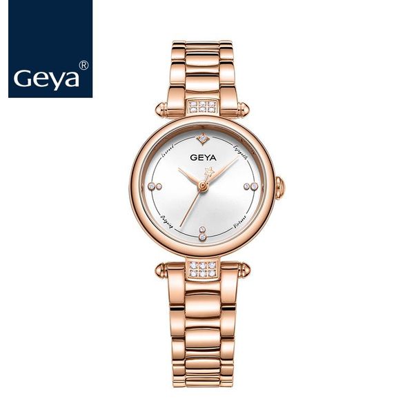 

wristwatches geya luxury ladies dress watches fashion casual woman quartz watch ultra thin stainless steel girl, Slivery;brown