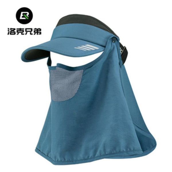 

summer outdoor sun protection caps fishing sporting men and women empty full face neck riding equipment cycling & masks, Black