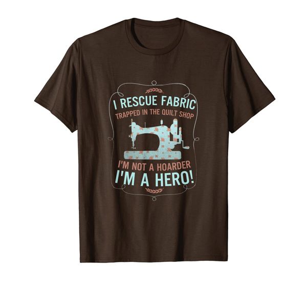 

i rescue fabric trapped in the quilt shop shirt, White;black