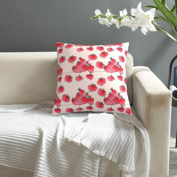 

pillow red strawberry seamless pattern pillowcase printed cushion cover sofa waist