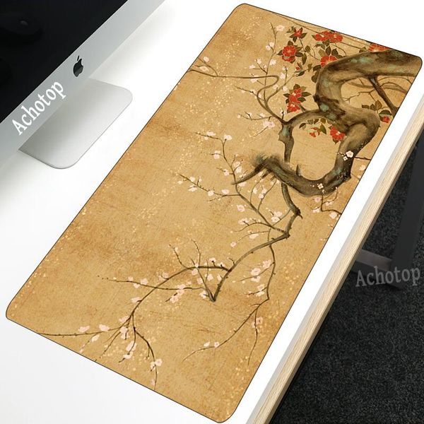 

mouse pads & wrist rests mrg japan cherry blossom tree flowers po pad gamer big anti-slip led backlight and common pink mice mat