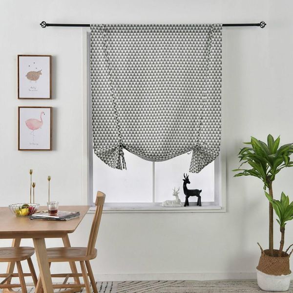 

curtain & drapes blackout roman curtains decorative for bedroom living room window cotton linen geometric printed