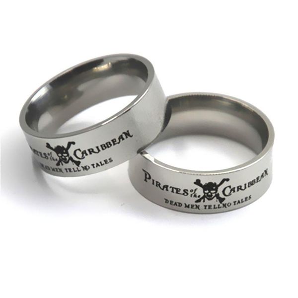 

wedding rings ring dead men tell no tales stainless steel, Slivery;golden