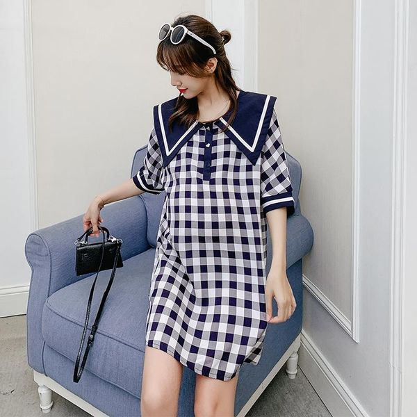 

maternity dresses 96088# clothes summer cotton short sleeves loose stylish a line dress pregnant women mom, White