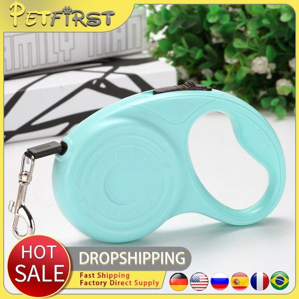 

petfirst pet leash candy colors automatic dog hook tractor rope lead retractable collars & leashes