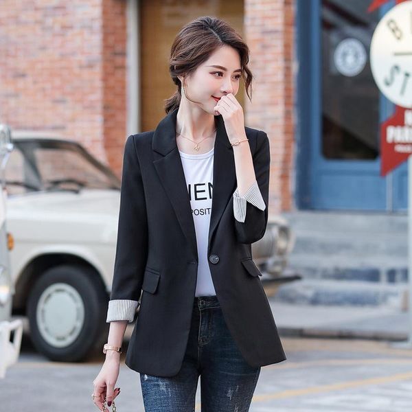 

women's suits & blazers blazer jacket korean temperament 2021 professional leisure suit el work clothes, White;black