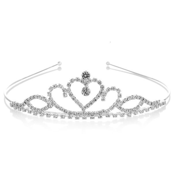 

fashion new exquisite children's crown princess electroplated diamond hair band accessories, Golden;silver