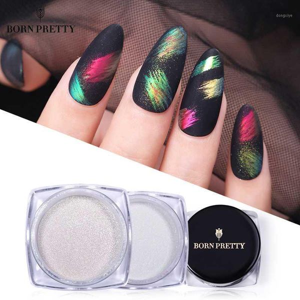 

pretty chameleonic nail powder mirror glittering shelly pigment auroras effect art decorations 0.2/0.5/1g1, Silver;gold