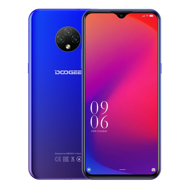 

doogee x95 2gb+16gb triple back cameras face id 6.52 inch water-drop screen android 10 mtk6737v/wa quad core up to 1.3ghz