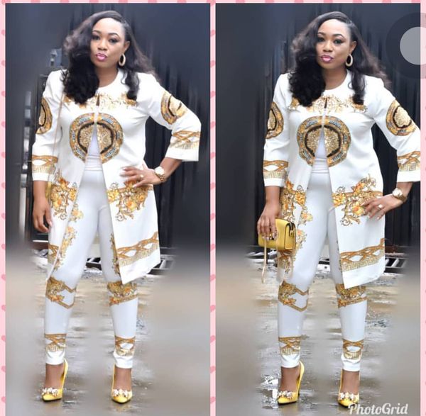 

african 2 piece set women print elastic bazin coat and long pant ro style dashiki office lady suit and legging 2pcs suits, Red