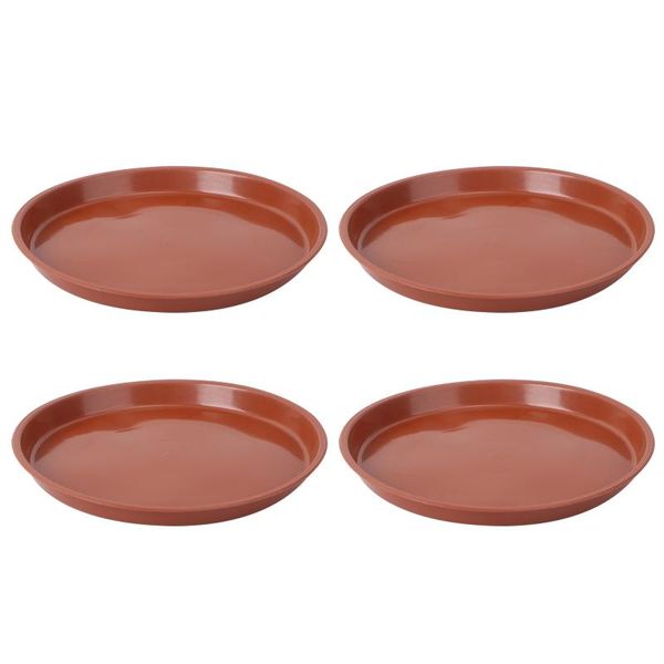 

planters & pots 4pcs flowerpot drip tray plant pot saucer chassis for fleshiness planter garden balcony (red)