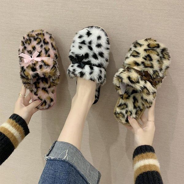 

fluffy women's outdoor plush fur sandals home house slippers with rubber soles non-slip indoor for use, Black