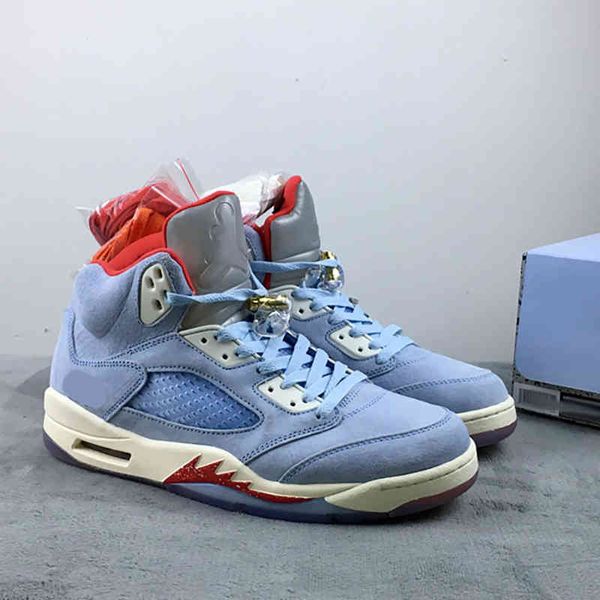 

2023 ight sky blue mens basketball shoes 5s jumpman 5 fashion sneakersxrk4, Black