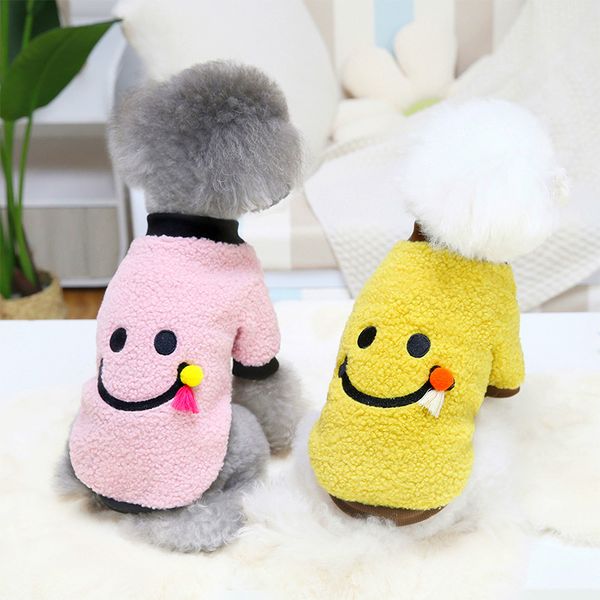

autumn and winter cute pet cloth dog warm happy two legged flannel teddy