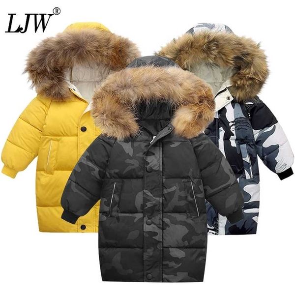 Casaco quente de crianças jaqueta de meninos para meninas espaço brilhante mais veludo menino menino longo inverno overcoat 3-10T 211203