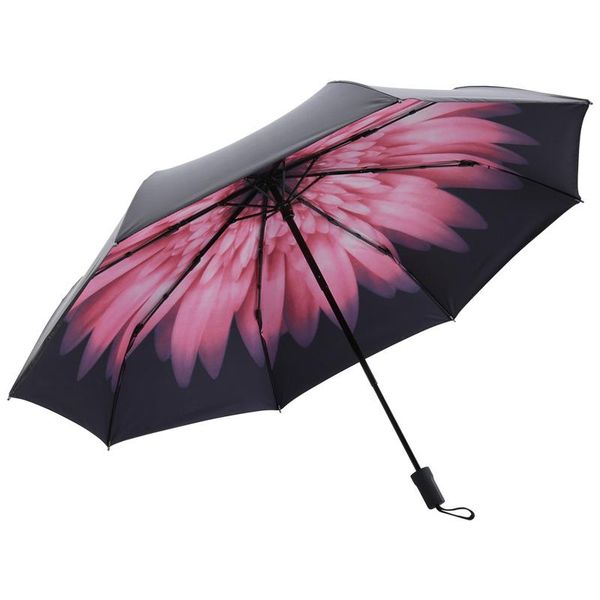 

umbrellas flower korean parasol umbrella uv protection craft windproof automatic three folding guarda chuva household eh60rg